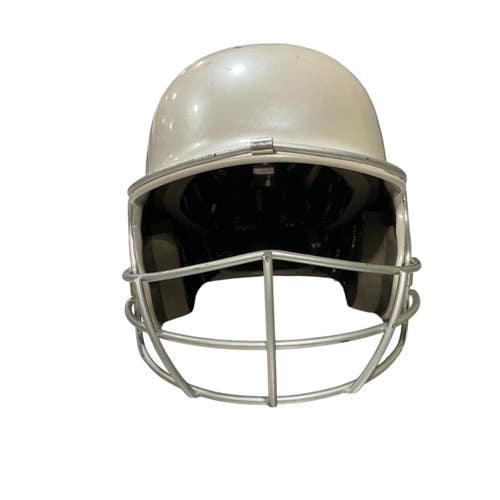 Used Adidas DESTINY Batting Helmet w/Mask Silver One Size 11847-S000037092