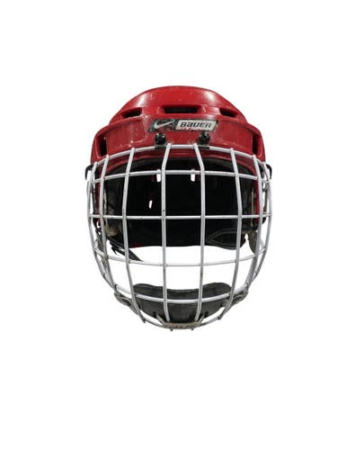 Used Bauer NIKE FOR REC USE Helmet Cage Combo Red SM 11847-S000037053