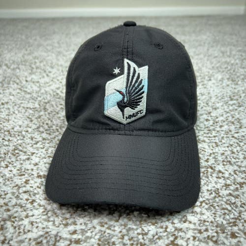 Minnesota United FC Hat Cap Strap Back One Size Black MLS Soccer MNUFC Adidas
