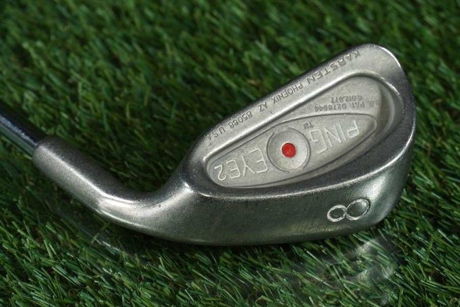 PING EYE 2 KARSTEN 8 IRON ZZ LITE STIFF FLEX STEEL SHAFT RH RED