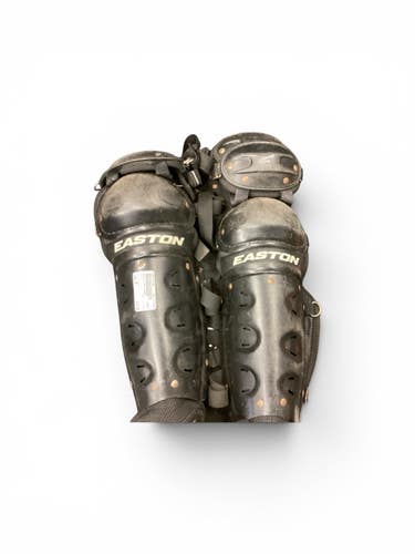 Used Easton LEG GAURD Catchers Leg Guards Black Junior 11846-S000107896