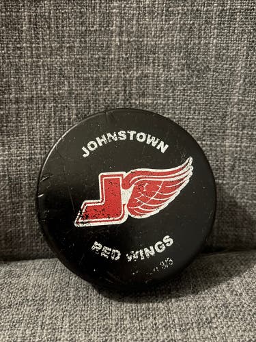Johnstown Red Wings EHL Vintage Souvenir Hockey Puck Used