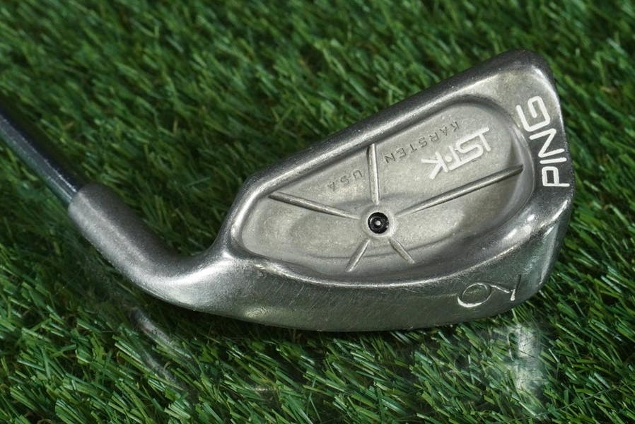 PING ISI K 9 IRON KARSTEN JZ STIFF FLEX STEEL SHAFT BLACK DOT RH