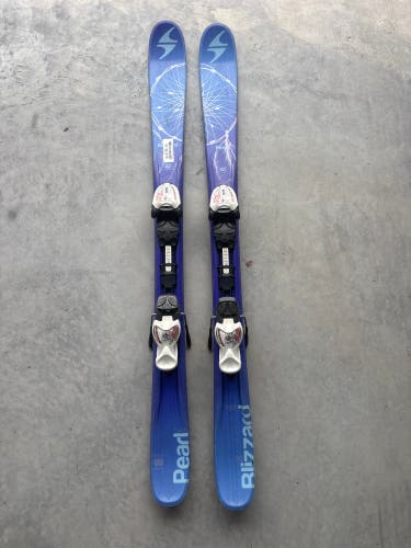 Kid's Blizzard Pearl 119 cm Twin Tip Skis With IQ 4.5 Bindings (Used)