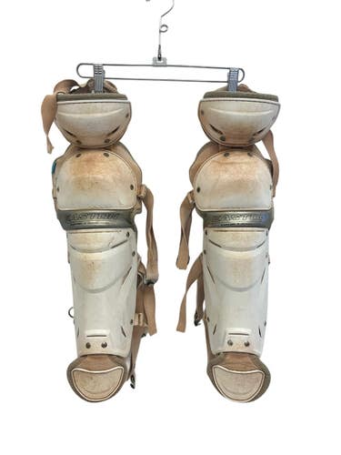Used Easton JEN SCHRO FUNDAMENTAL SMALL Catchers Leg Guards White Youth 11692-S000154193