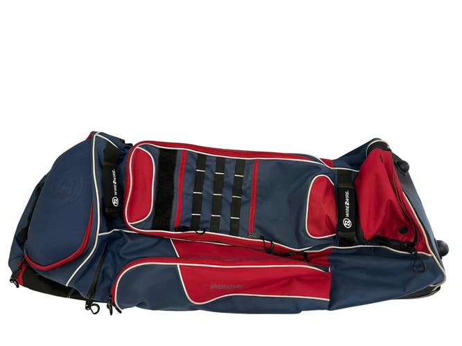 Used WIRE2WIRE CATCHERS BAG BB/SB Player Wheeled Bag White/Red/Navy 11692-S000154306