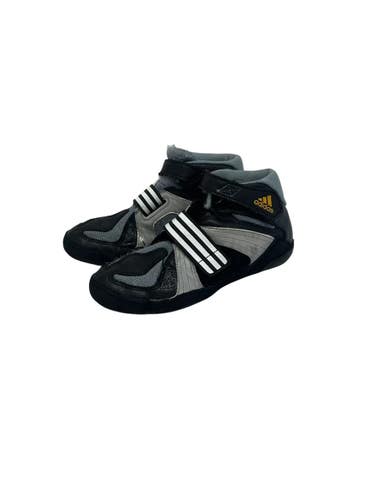 Used Adidas COMBAT SPEED Wrestling Shoes Black Junior 05 11692-S000154355