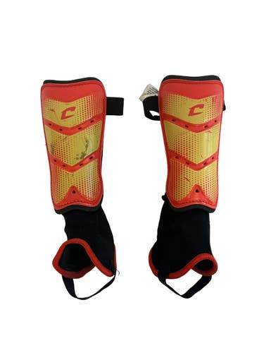 Used Champro Soccer Shin Guards Youth Orange SM 11692-S000154383