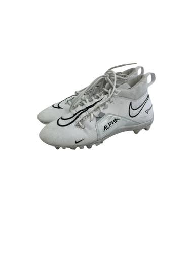 Used Nike ALPHA MENACE VARSITY Adult FB Cleats White Senior 9.5 11692-S000154421