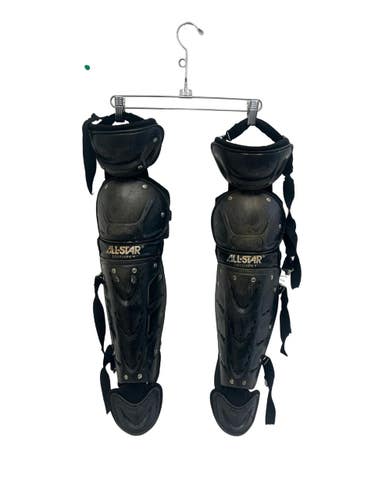 Used All Star LG1216PS Catchers Leg Guards Black Intermed 11692-S000154471