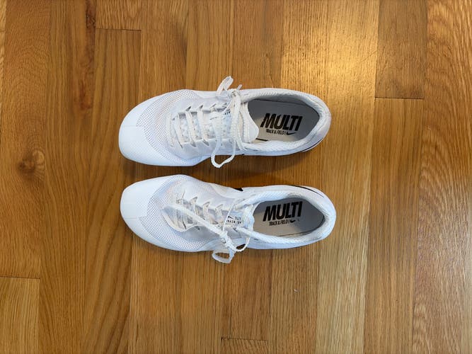 White Unisex Size M 3.5 Nike Rival Multi Spikes