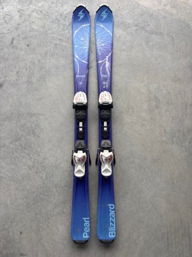 Kid's Blizzard Pearl 120 cm Skis With IQ 4.5 Bindings (Used)