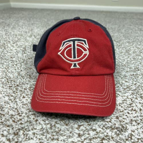 Minnesota Twins Hat Cap Strap Back Mens One Size Red Navy MLB Baseball Two Tone