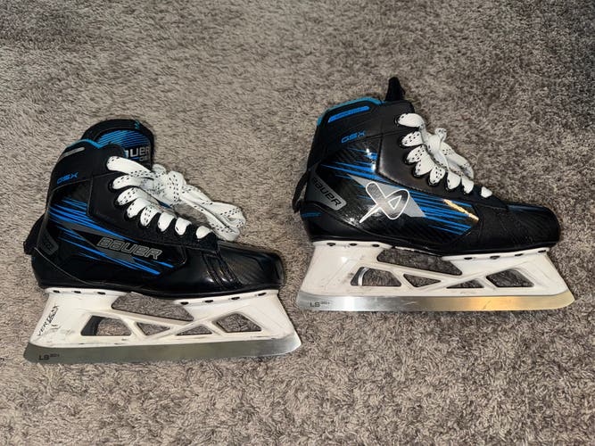 Bauer GSX Hockey Goalie Skates Extra Wide Width Size 5 EE, upgraded steel