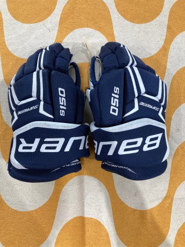 Blue Junior Bauer Supreme S150 Gloves 12" (Used)
