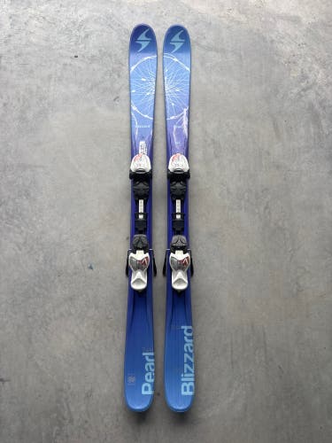 Kid's Blizzard Pearl 129 cm Twin Tip Skis With IQ 7 Bindings (Used)