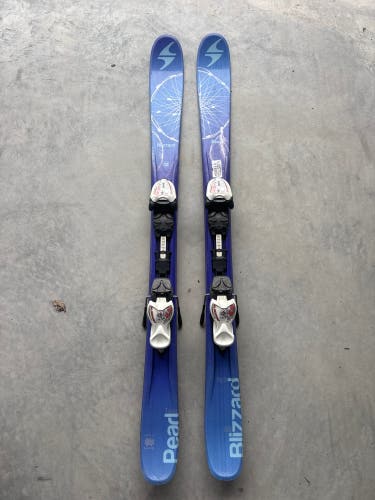 Kid's Blizzard Pearl 119 cm Twin Tip Skis With IQ 4.5 Bindings (Used)