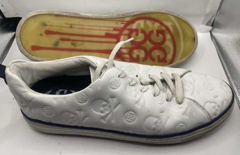 G/FORE G/Force Disruptor Golf Shoes Men's 10.5 "Skulls & T's" White Navy