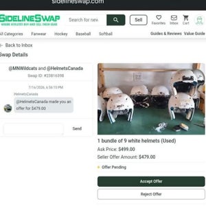 1 bundle of white used helmets for MN