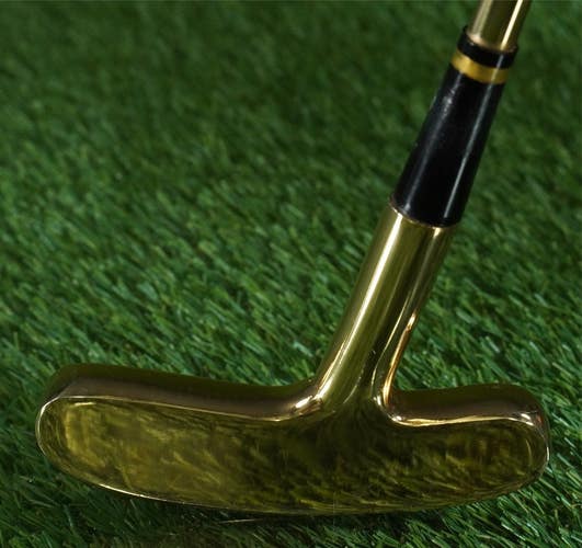 VINTAGE TWENTY-4K GOLD PLATED BLADE PUTTER 35" GOLDEN SHAFT & GOLDEN GRIP 24K