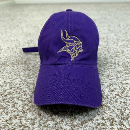 Minnesota Vikings Hat Cap Strap Back Mens One Size Purple NFL Football Dad Hat A