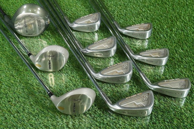 SQUARE TWO, HEAD & COBRA HOT FORGED 10pc. MENS GOLF SET 3-9,1W,3W,5W ~ WOW!!