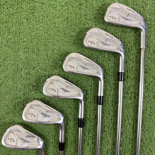 READ Callaway Apex Pro 19 Forged Iron Set 5-PW Elevate Tour Stiff Flex Steel