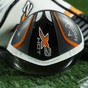 CALLAWAY X2 HOT PRO 3 WOOD FAIRWAY ALDILA TOUR STIFF FLEX RH 15 + HEADCOVER