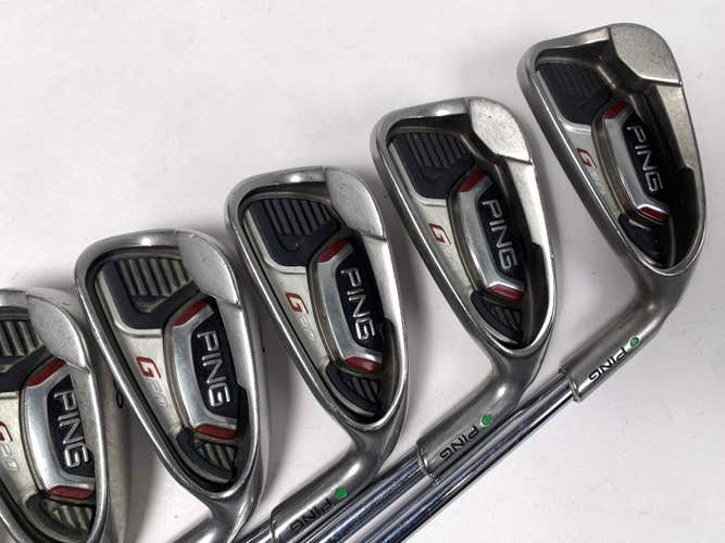 Ping G20 Iron Set 4-PW+GW Green Dot 2* Up CFS Stiff Steel Mens RH