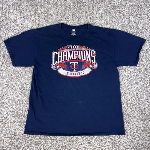 Minnesota Twins Shirt Mens XL MLB Baseball 2010 AL Central Division Champions