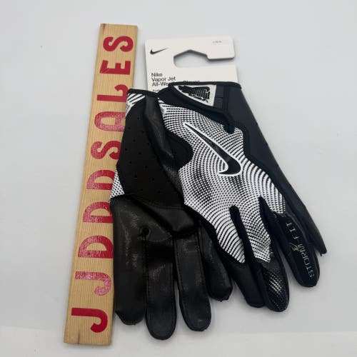 Nike Vapor Jet 8.0 All Weather Football Gloves Storm Fit Black Men’s Sz L New
New