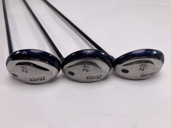 K2K Super Utility Hybrid Set 16* 19* 22* Super Utility Regular Graphite Mens RH