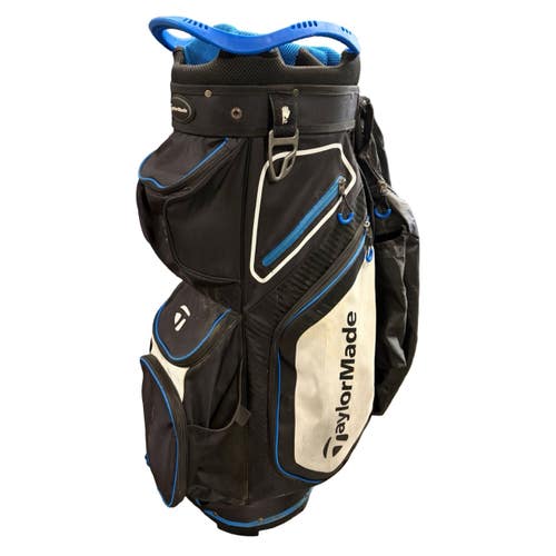 Used Taylormade 14 WAY CART BAG Mens Cart Bag White/Black/Royal 10299-S000312223