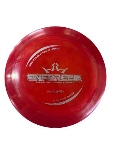Used Dynamic Discs FLUID ENFORCER Disc Golf Driver Red 168g 11835-S000210282
