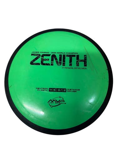 Used MVP 2021 JAMES CONRAD ZENITH Disc Golf Driver Green 166g 11835-S000210331