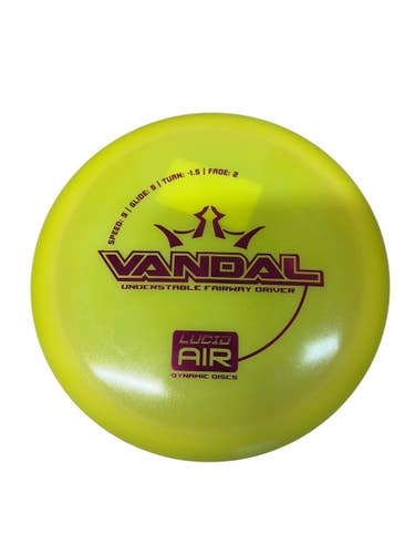 Used Dynamic Discs LUCID AIR VANDAL Disc Golf Driver Yellow 166g 11835-S000210333