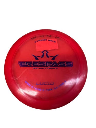 Used Dynamic Discs LUCID TRESPASS Disc Golf Driver Red 173g 11835-S000210336