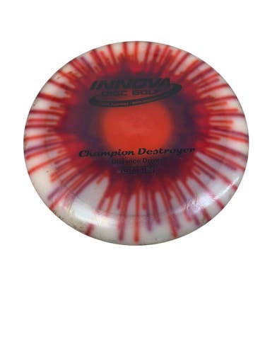 Used Innova CHAMPION TYE DYE DESTROYER Disc Golf Driver Red 11835-S000210326