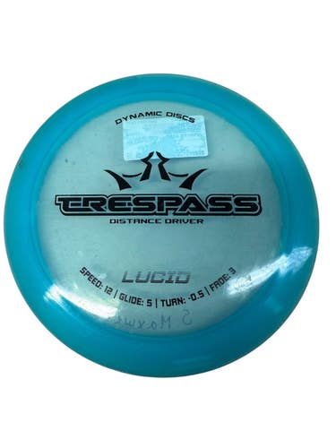 Used Dynamic Discs LUCID TRESPASS Disc Golf Driver Teal 175g 11835-S000210347