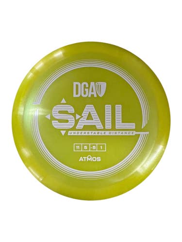 Used DGA ATMOS SAIL Disc Golf Driver Yellow 168g 11835-S000210057