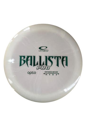Used Latitude 64 OPTO BALLISTA PRO Disc Golf Driver White 176g 11835-S000210087