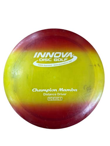 Used Innova CHAMPION MAMBA TYE DYE Disc Golf Driver Yellow 11835-S000210103