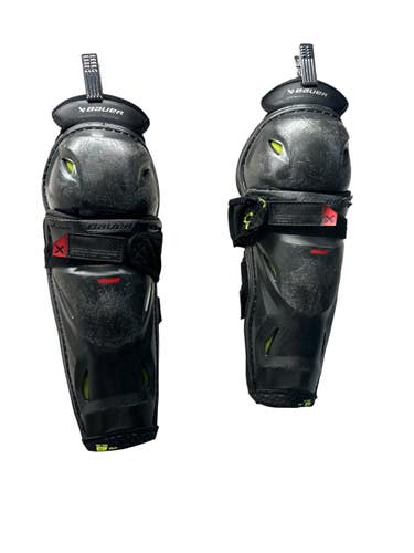 Used Bauer VAPOR 3X PRO Junior Shin Guards Black And Grey 11" 11835-S000210460