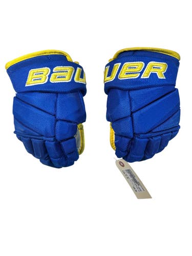 Used Bauer TEAM VAPOR PRO Intermediate Gloves Navy Blue And Yellow 11" 11835-S000210458
