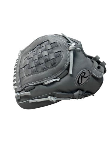 Used Rawlings GGEFP125BG LH Throw Fastpitch Gloves Grey And White 12 1/2" 11835-S000210622