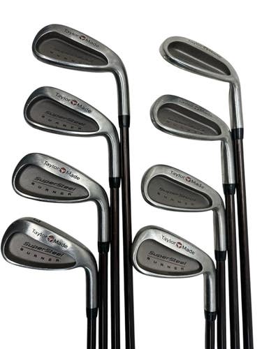 Used Taylormade BURNER SUPER STEEL Mens Iron Set RH 3I-PW 11835-S000209914