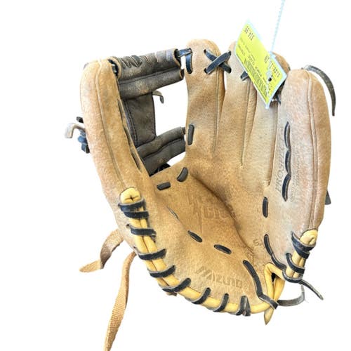 Used Mizuno POWER CLOSE BB/SB Glove RH Throw Tan 11" 11450-S000525401