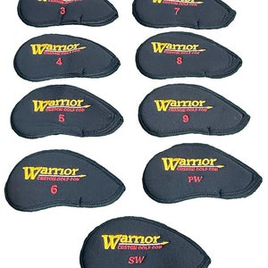 Warrior Golf Iron Set Headcovers 3-PW,SW Set Of Nine In Nice Condition