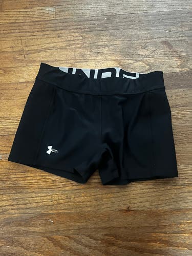 Black Large Women's Under Armour Sliding Shorts (Used)