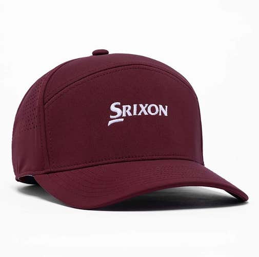 Srixon Flat Front Tech Hat (Burgundy, Adjustable) Golf 2026 NEW